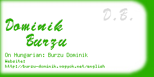 dominik burzu business card